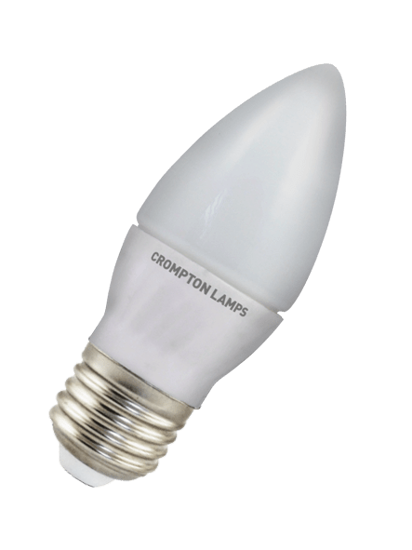 Candle shaped bulb with screw cap