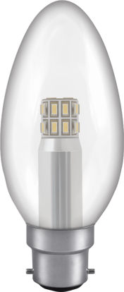 Picture of Manor Range LED Candle 3W Clear in SES & SBC