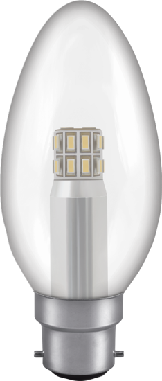 Picture of Manor Range LED Candle 3W Clear in SES & SBC