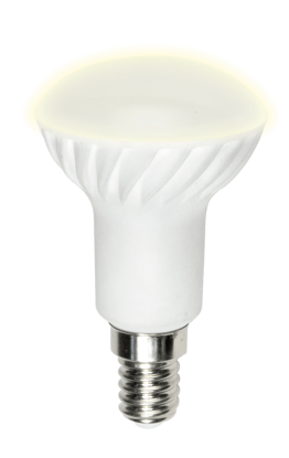 White plastic reflector bulb with screw cap