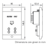 Dimensions for shaver socket