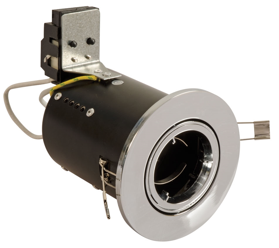 Fire rated GU10 Downlight Tilt in Chrome FGGCDC K Lighting Supplies