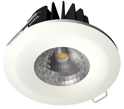 White round downlight with built in LED