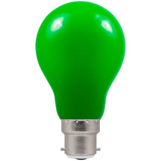 Picture of LED Coloured GLS Green BC or ES