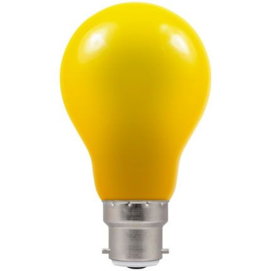 Picture of LED Coloured GLS Yellow BC or ES