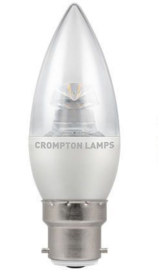 Picture of LED Clear Candle 6.5W Dimmable BC Cap 4610