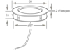 Dimensions for surface cabinet light