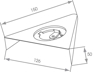 Dimensions for tri cabinet light