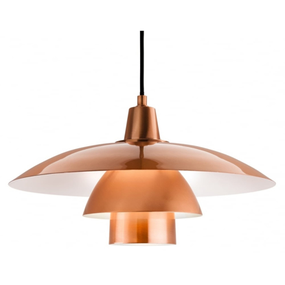 3 layer ceiling light in brushed copper