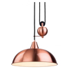 Close up of brushed copper pendant shade