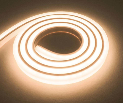 Reel of bright warm white illuminated LED strip