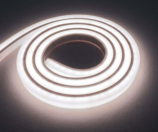 Reel of bright illuminated LED strip
