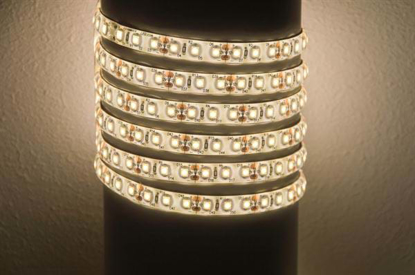 Reel of flexible bright LED strip in natural white