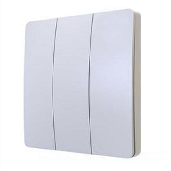 3 gang white plate wall switch