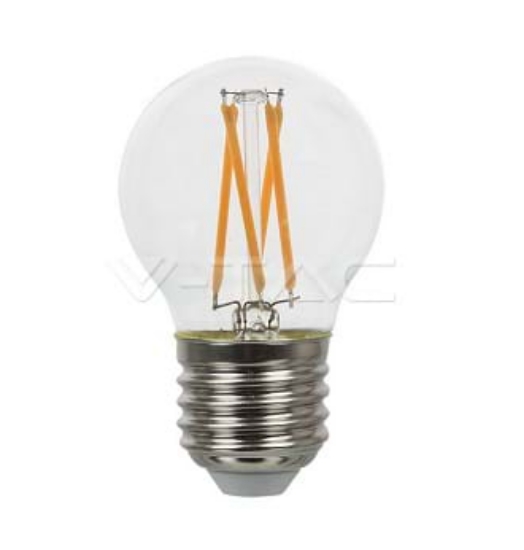 Picture of LED Filament Round Bulb 4W ES 2700K V-TAC 43061