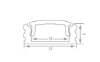 Dimensions of LED profile