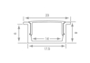 Picture of 1m Recessed Extrusion (incl diffuser & end caps) SY7388A