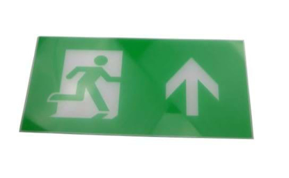 Running man up legend for exit sign