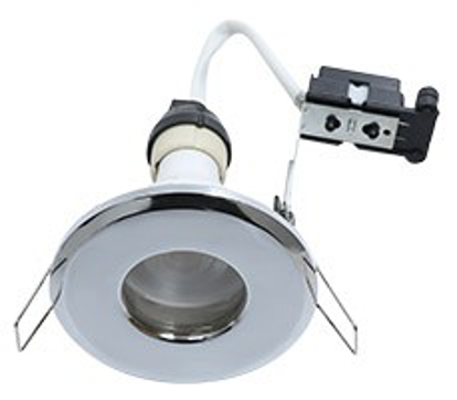 Polished chrome GU10 bathroom downlight 