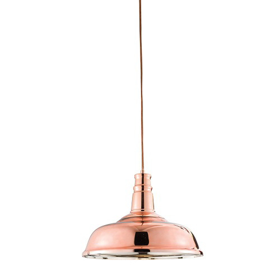 Copper pendant light