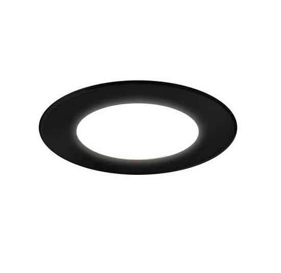 Matt black circular light