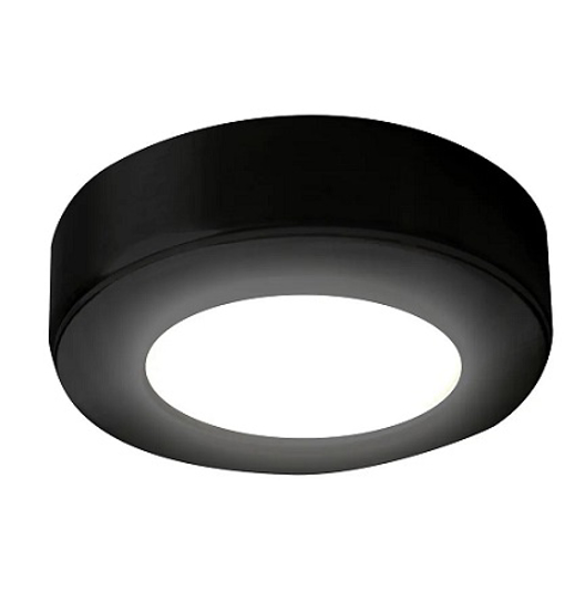 Matt black circular light
