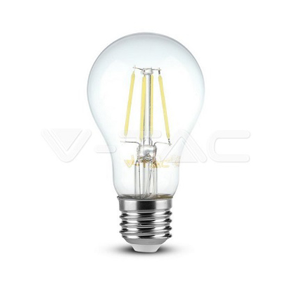 Clear LED light bulb with screw cap