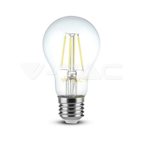 Clear LED light bulb with screw cap
