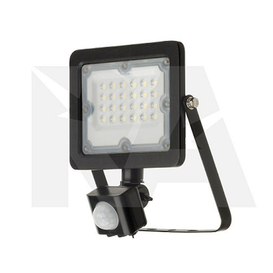 Black LED floodlight with sensor