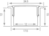 Profile line drawing with dimensions