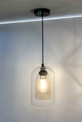 Picture of Danube Clear & Smoky Glass Pendant Light SY8832