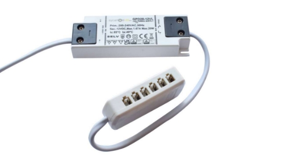 Driver with 6 way block attached