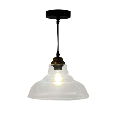Ceiling light with clear glass shade