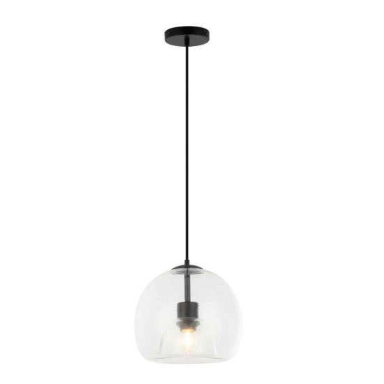 Pendant light with clear glass shade