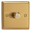 Picture of Varilight V-Pro Brushed Brass 1-Gang 2-Way Rotary LED Dimmer  1x 0-120W JBP401