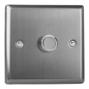 Picture of Varilight V-Pro Brushed Steel 1-Gang 2-Way Rotary LED Dimmer 1x 0-120W JTP401