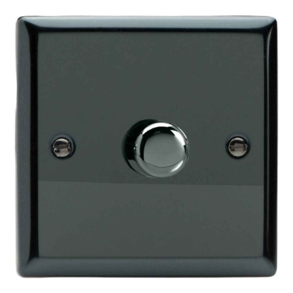 Picture of Varilight V-Pro Iridium Black 1-Gang 2-Way Rotary LED Dimmer 1x 0-120W JIP401