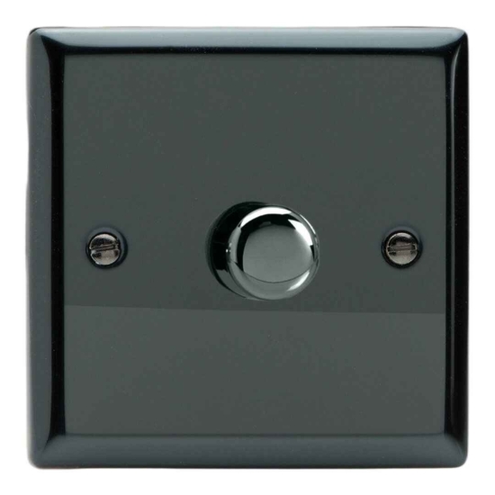 Picture of Varilight V-Pro Iridium Black 1-Gang 2-Way Rotary LED Dimmer 1x 0-120W JIP401