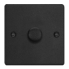 Picture of Varilight V-Pro Matt Black 1-Gang 2-Way Rotary LED Dimmer 1x 0-120W JDEP401.MB