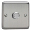 Picture of Varilight V-Pro Matt Chrome 1-Gang 2-Way Rotary LED Dimmer 1x 0-120W JSP401