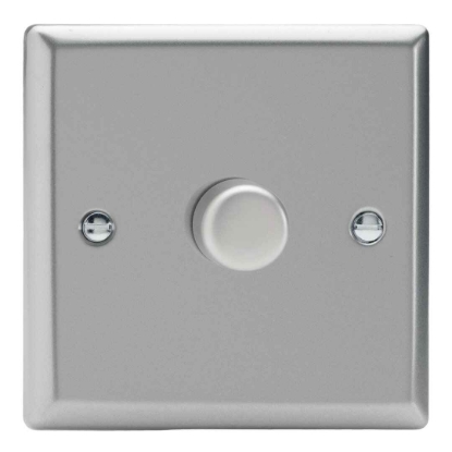 Picture of Varilight V-Pro Satin Chrome 1-Gang 2-Way Rotary LED Dimmer 1x 0-120W JNP401