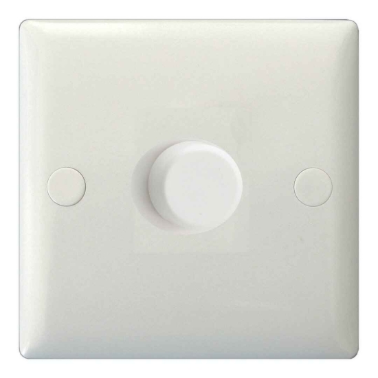 Picture of Varilight V-Pro Polar White 1-Gang 2-Way Rotary LED Dimmer 1x 0-120W JOP401W