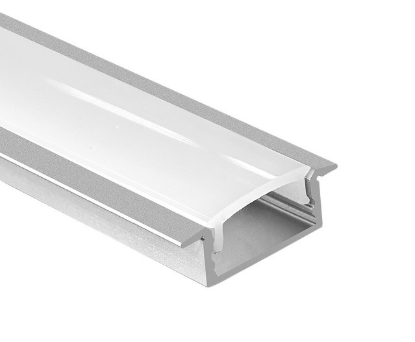Recessed diffused aluminium profile