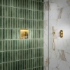Picture of Linear LED Shower Niche Box in Brushed Brass 300x300mm SY5100BR-S