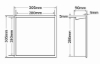 Picture of Linear LED Shower Niche Box in Brushed Brass 300x300mm SY5100BR-S