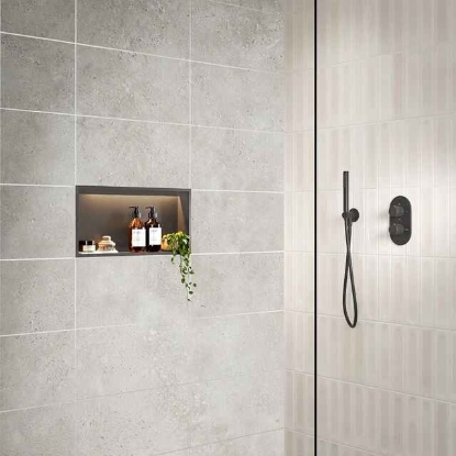 Picture of Linear LED Shower Niche Box in Gun Metal 300x600mm SY5100GM-M