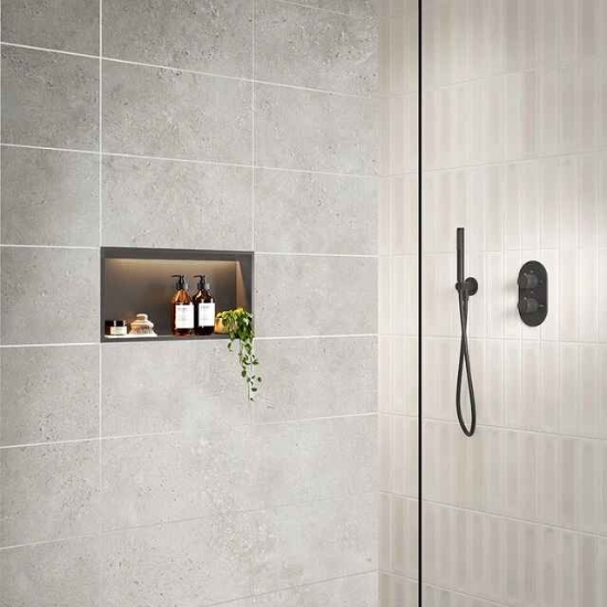 Picture of Linear LED Shower Niche Box in Gun Metal 300x600mm SY5100GM-M
