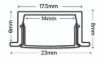 Picture of 2.5m Recessed Extrusion with Diffused Cover SY7392A/2.5